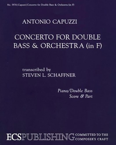 Concerto for Double Bass and Orchestra — Antonio Capuzzi