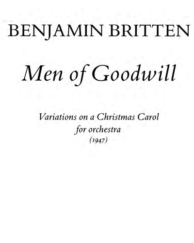 Men of Goodwill — Benjamin Britten