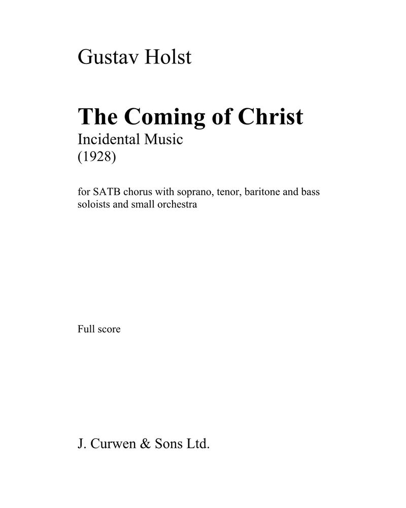 The Coming of Christ — 霍尔斯特