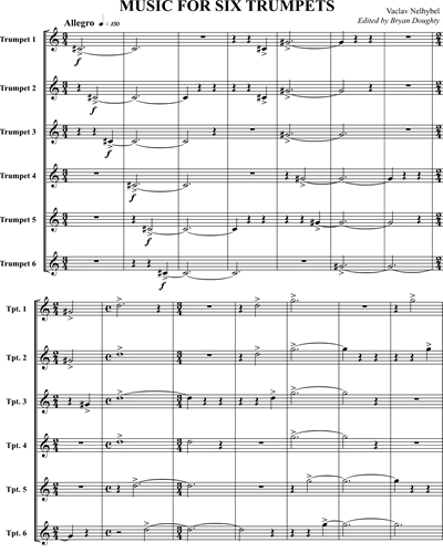 Music for Six Trumpets — Václav Nelhýbel