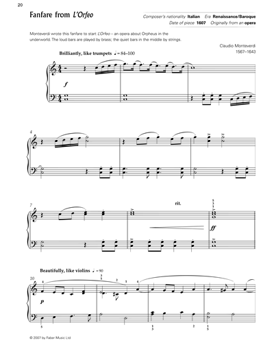 Fanfare from L'Orfeo — 蒙特威尔第
