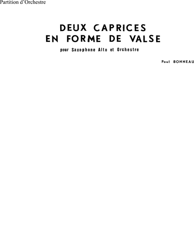 Deux caprices en forme de valse — Paul Bonneau