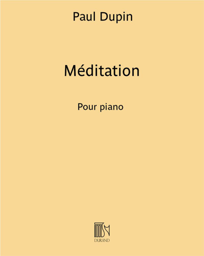Méditation (from 'Jean Christophe') — Paul Dupin
