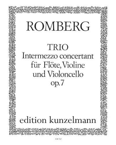 Trio 'Intermezzo Concertant', op. 7 — Bernhard Romberg