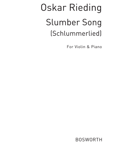 Slumber Song (Schlummerlied), op. 22 no. 1 — 里丁