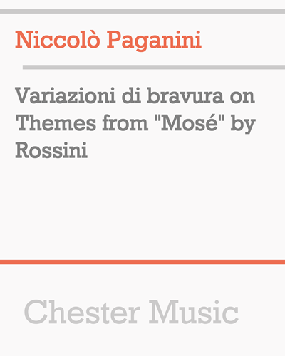 Variazioni di bravura on Themes from 'Mosé' (After Rossini) — 帕格尼尼