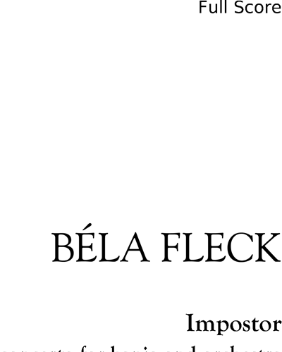 Impostor Concerto for Banjo and Orchestra — Béla Fleck