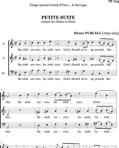 Little suite Dido and Aeneas - Purcell - SAB — Henry Purcell