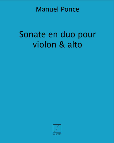 Sonata in Duo for Violin & Viola — 庞塞