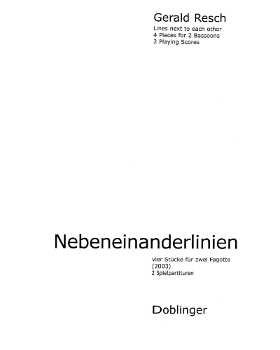 Nebeneinanderlinien — Gerald Resch