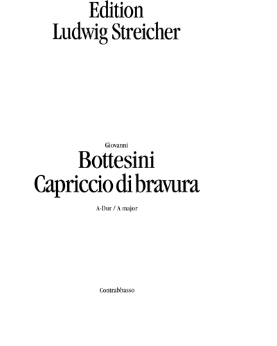 Capriccio di bravura in A major — Giovanni Bottesini