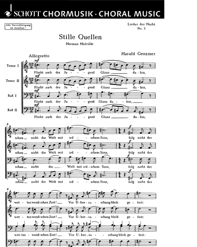 Lieder der Nacht, op. 55 — Harald Genzmer