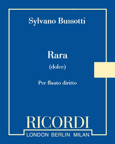 Rara (dolce) — Sylvano Bussotti