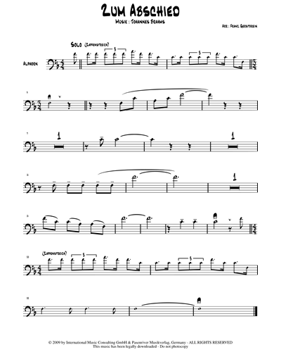 Zum Abschied — 勃拉姆斯