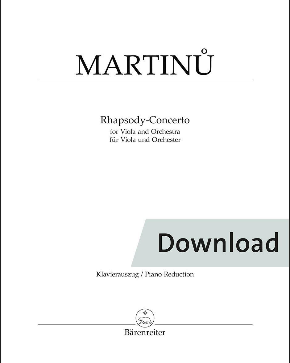 Rhapsody-Concerto for Viola and Orchestra — Bohuslav Martinu
