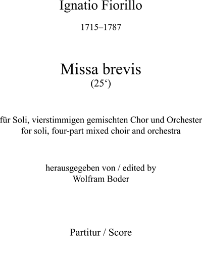 Missa Brevis — Ignatio Fiorillo