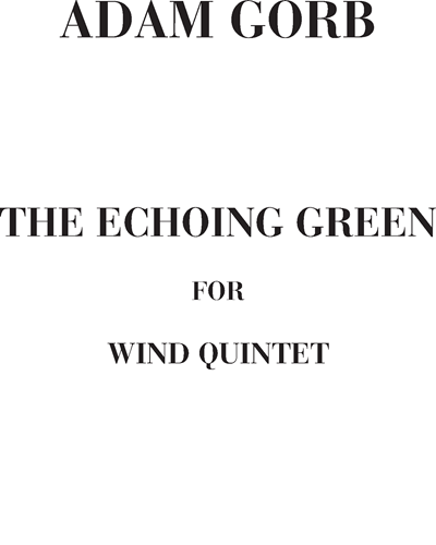 The echoing green — Adam Gorb