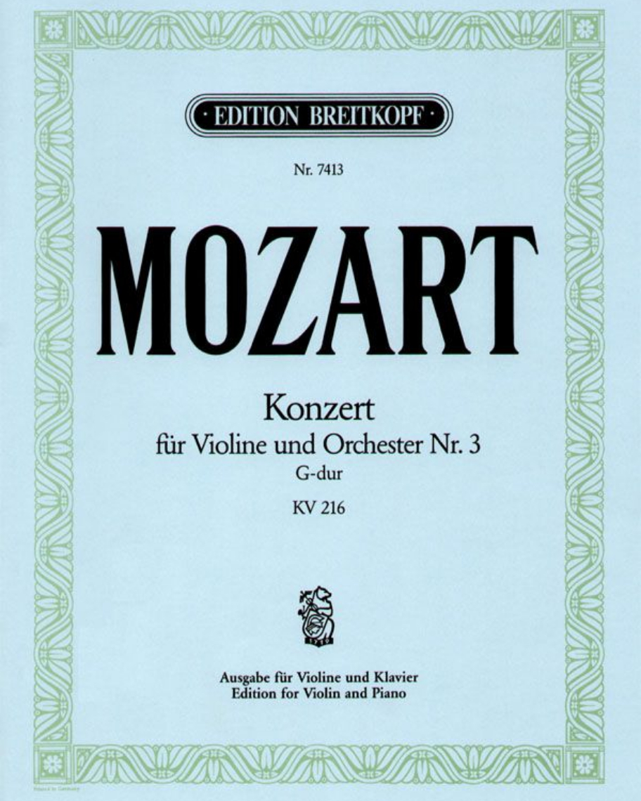 Violin Concerto [No. 3] in G major, K. 216 — 莫扎特
