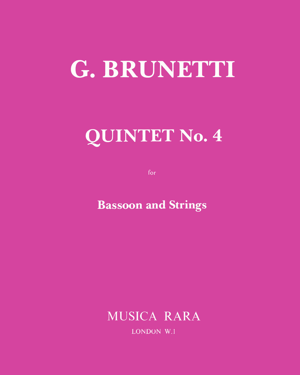 Quintett Nr. 4 in D — Gaetano Brunetti