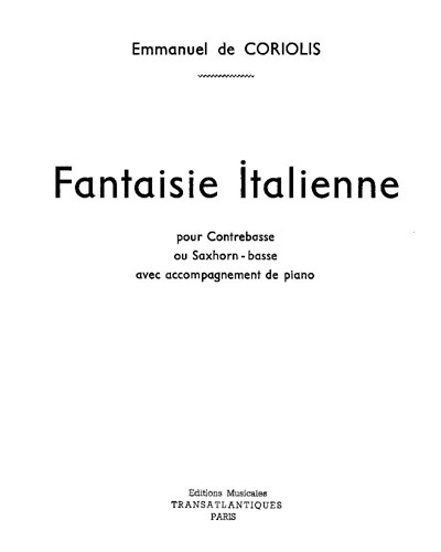 Fantaisie italienne — Emmanuel De Coriolis