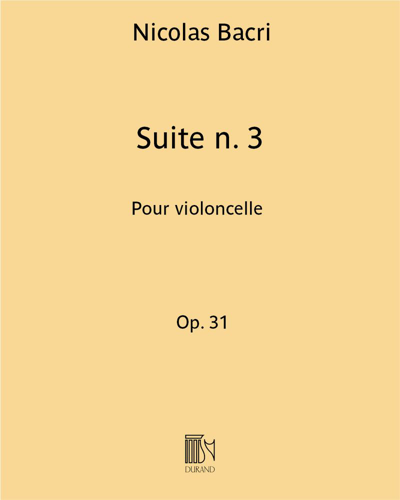 Suite No. 3, op. 31 — Nicolas Bacri