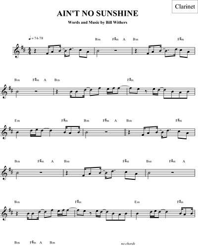 Ain't No Sunshine — Bill Withers