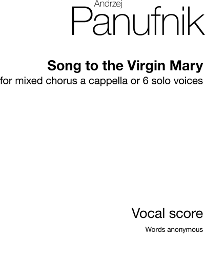 Song to the Virgin Mary — Andrzej Panufnik