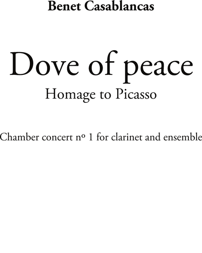 Dove of Peace (Hommage to Picasso) — Benet Casablancas