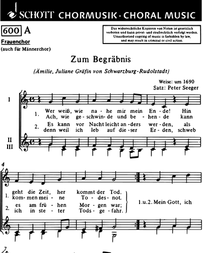 Zum Begräbnis — 皮特·西格