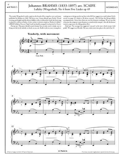 Lullaby, op. 49 — Johannes Brahms