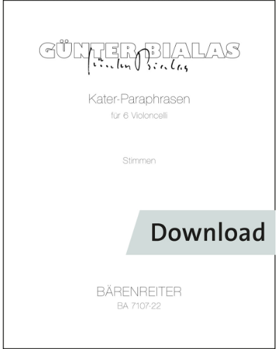 Kater-Paraphrasen für 6 Violoncelli — Günter Bialas