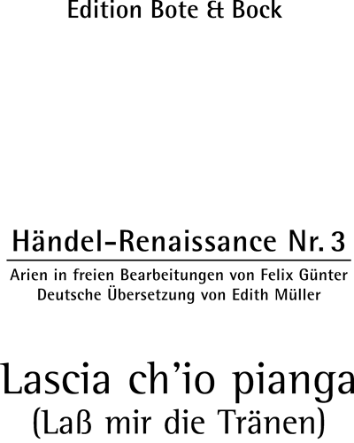 Ah! mio cor (No. 5 from 'Händel-Renaissance') — 亨德尔