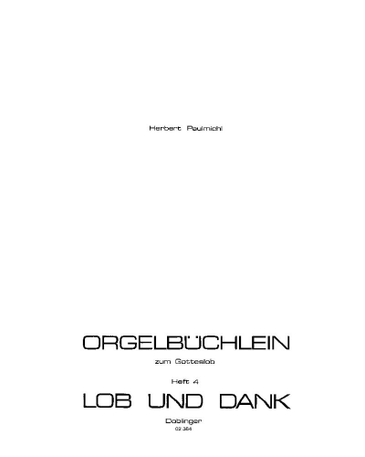 Organ Booklet for God's Praise, Vol. 4 — Herbert Paulmichl