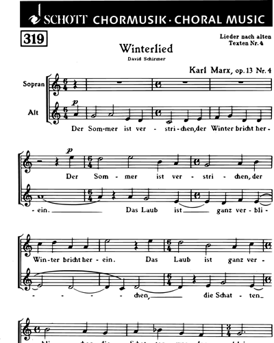 Winterlied — Karl Marx