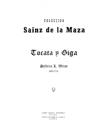 Tocata y giga — 西尔维厄斯·利奥波德·魏斯