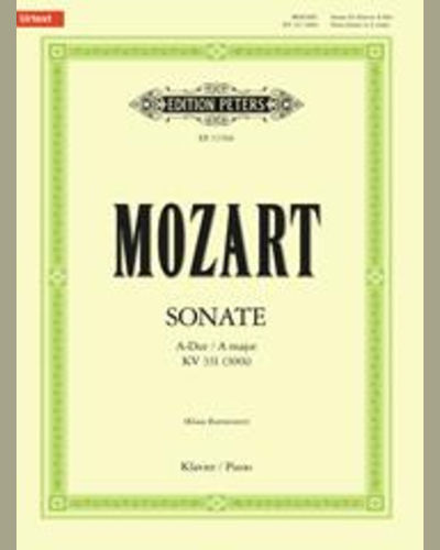 Piano Sonata A major K331 (300i) — 莫扎特