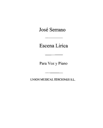 Escena lírica (No. 4 from 'Los claveles') — José Serrano