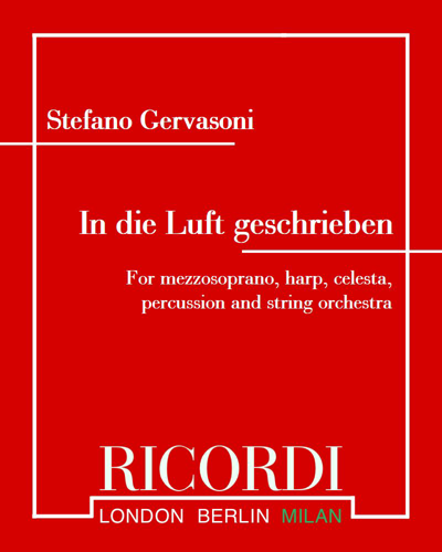 In die Luft geschrieben — Stefano Gervasoni