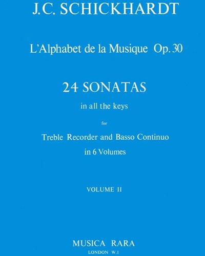 L'Alphabet de la Musique, op. 30, Nos. 5-8 — Johann Christian Schickhardt