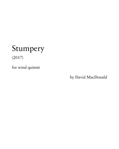 Stumpery — David MacDonald