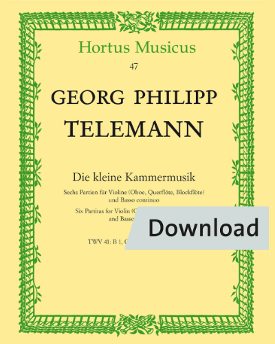 Little Chamber Music for Violin (Flute, Oboe, Recorder) and Basso Continuo — 泰勒曼