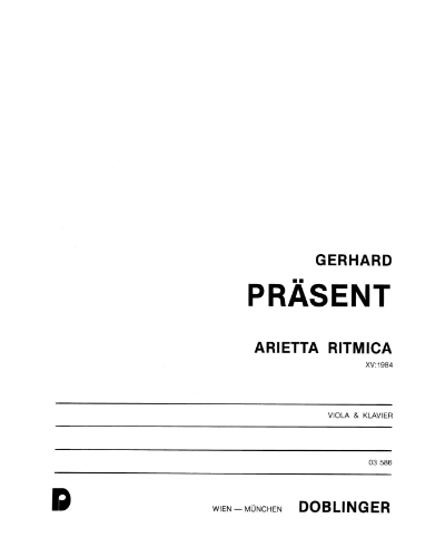 Arietta ritmica — Gerhard Präsent