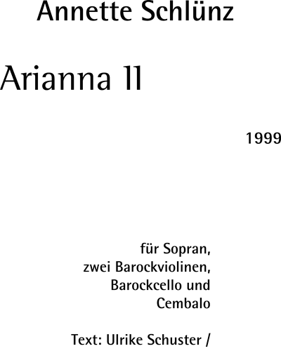 Arianna II — Annette Schluenz