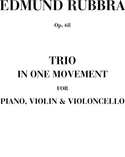 Trio in one movement, op. 68 — 埃德蒙·鲁布拉
