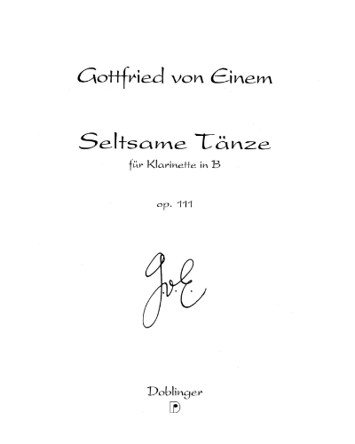 Seltsame Tänze, op. 111 — Gottfried von Einem