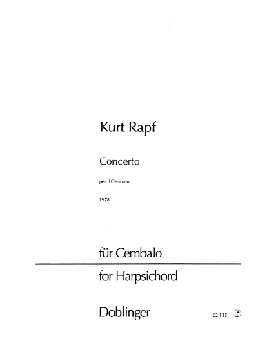 Concerto for Harpsichord — Kurt Rapf