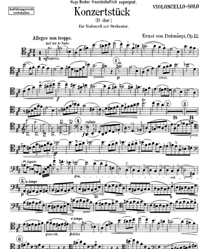 Concert Piece in D major, op. 12 — Ernst von Dohnányi