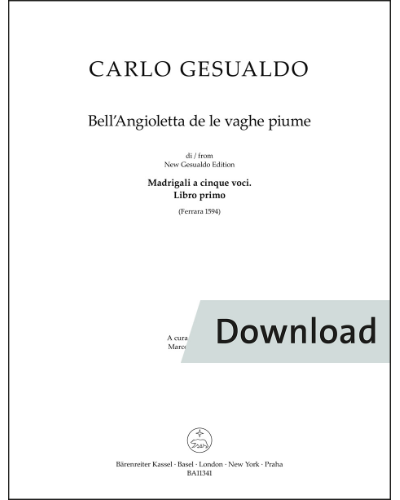 Bell’Angioletta de le vaghe piume — 杰苏阿尔多