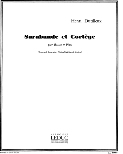 Sarabande Et Cortege — 迪蒂耶
