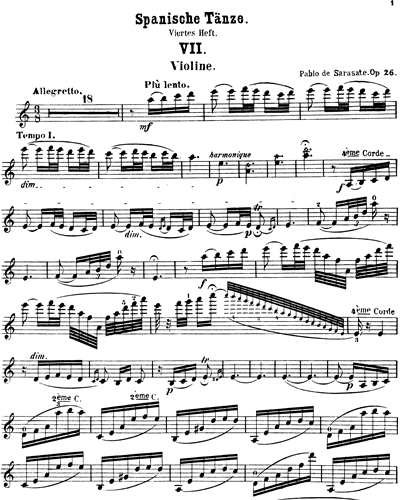 Spanish Dances, op. 26: Band 4 — 萨拉萨蒂